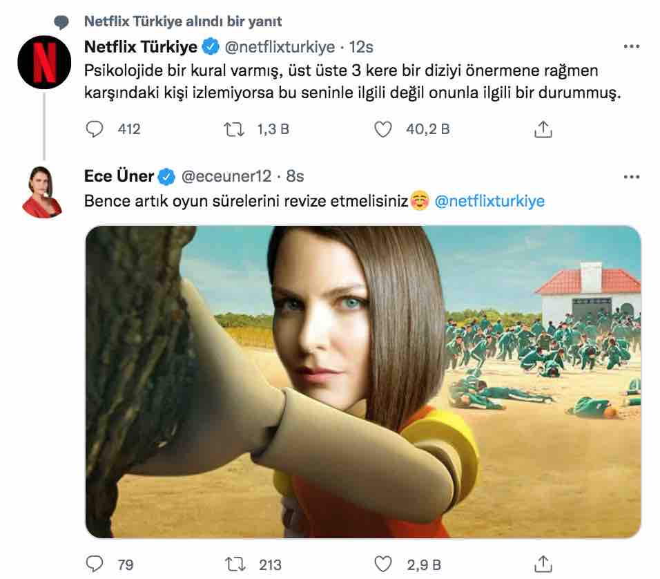 ece uner in squid game li netflix gondermesi olay oldu